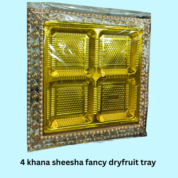 4 Khana Sheesha Fancy Dryfruit Tray