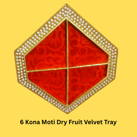 6 Kona Moti Dry Fruit Velvet Tray