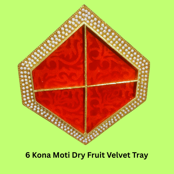 6 Kona Moti Dry Fruit Velvet Tray