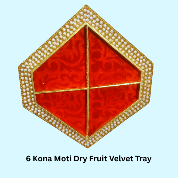 6 Kona Moti Dry Fruit Velvet Tray