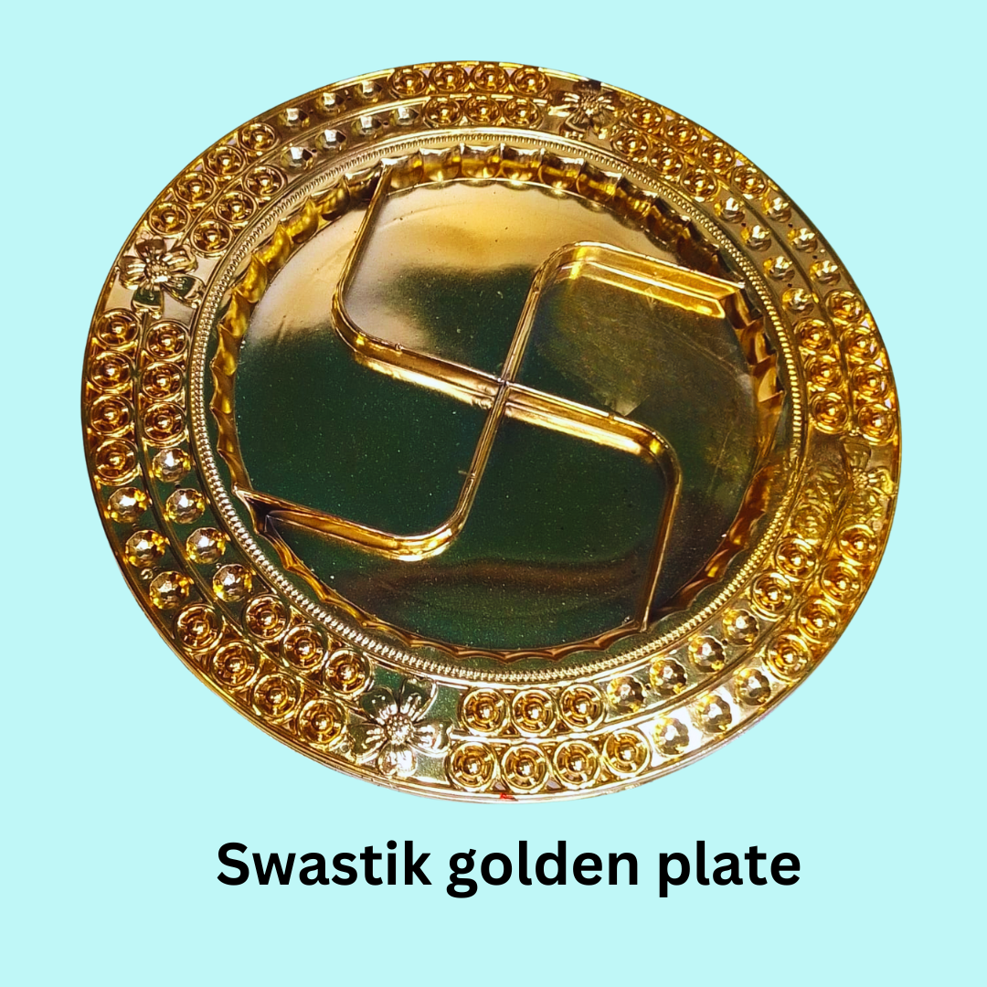 Swastik Golden Plate