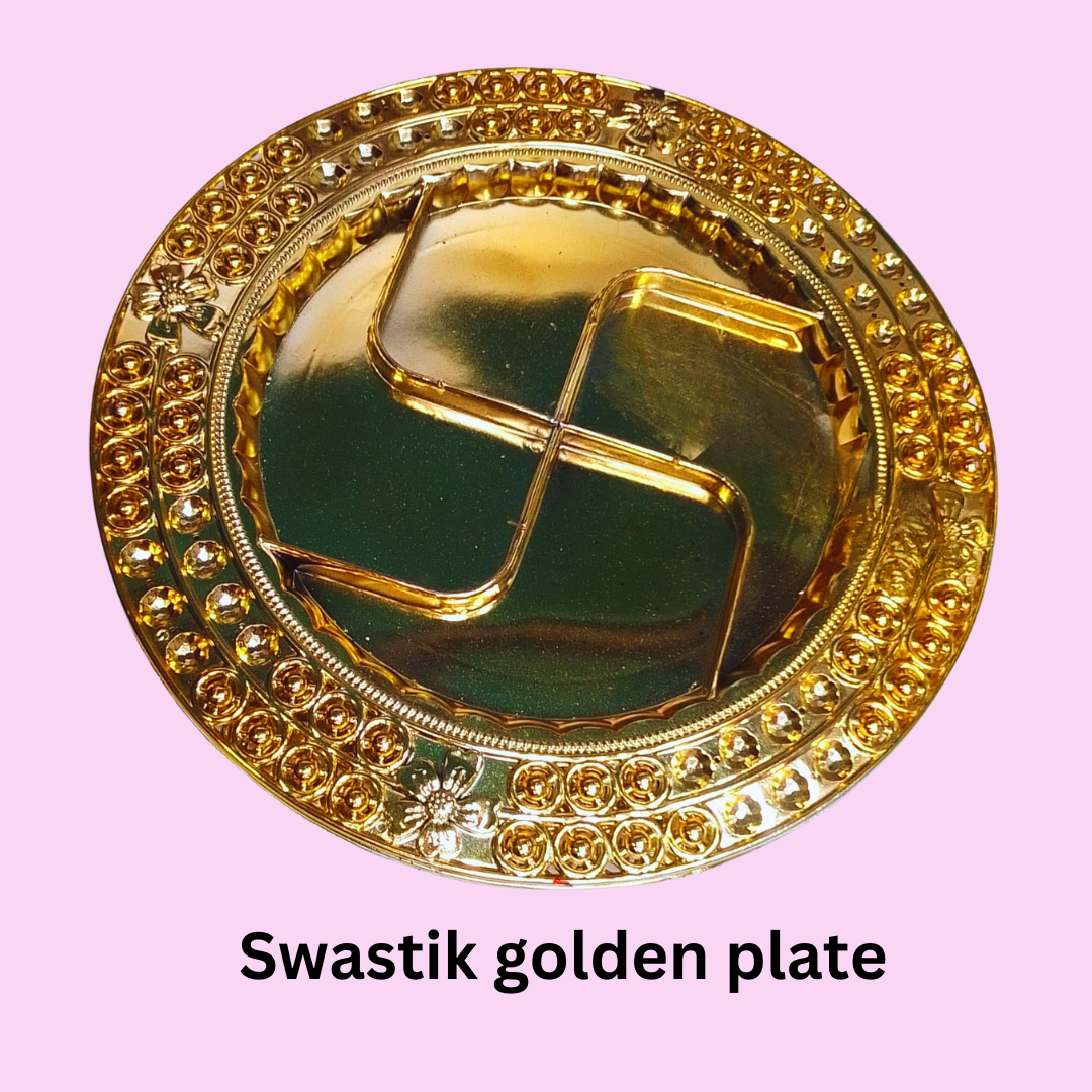 Swastik Golden Plate