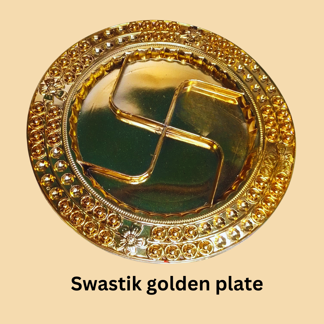 Swastik Golden Plate