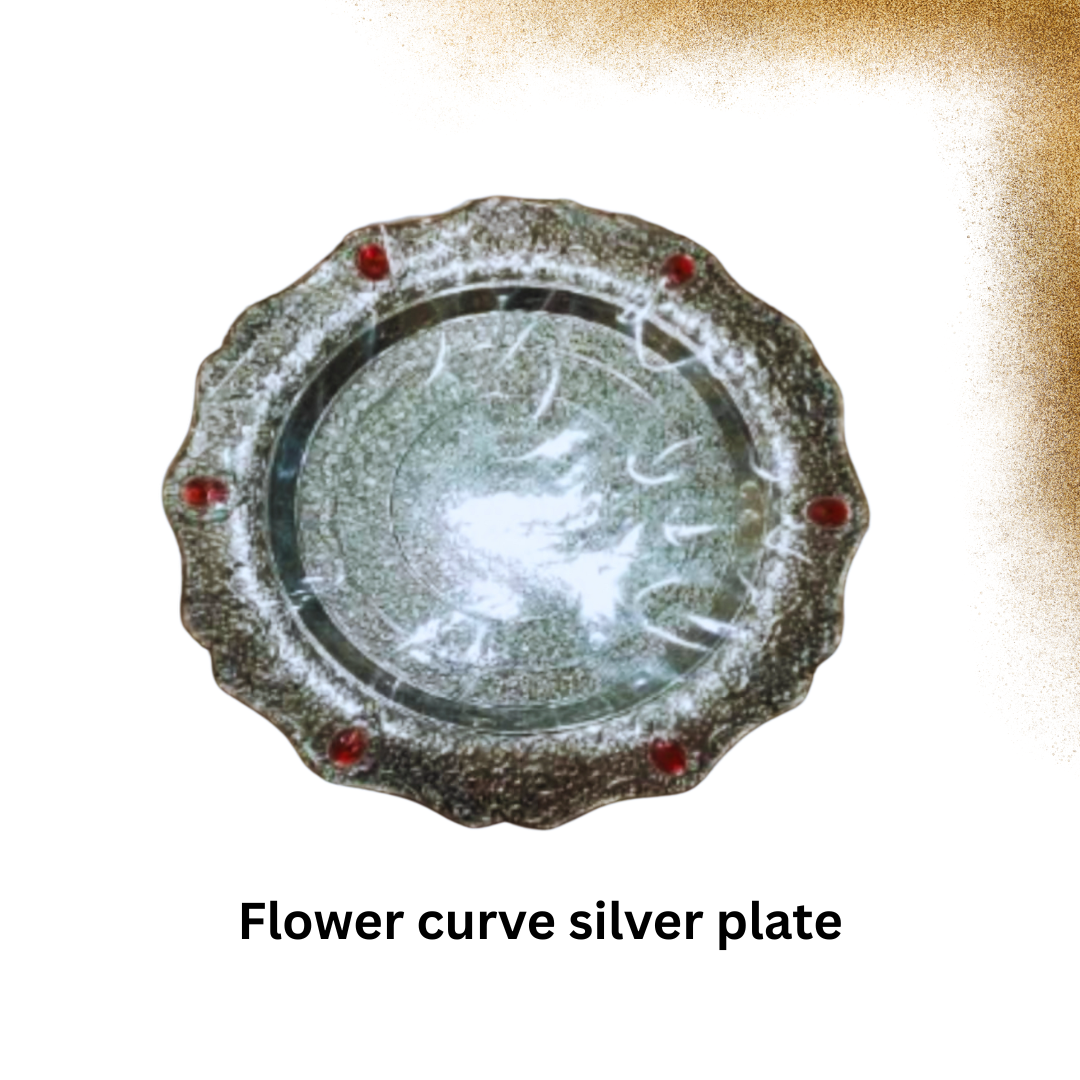 Flower Curve Silver Plate