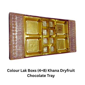 Colour Lak Boxs (4+8) Khana Dryfruit Chocolate Tray