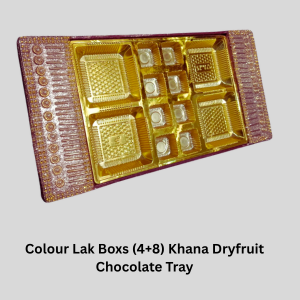 Colour Lak Boxs (4+8) Khana Dryfruit Chocolate Tray