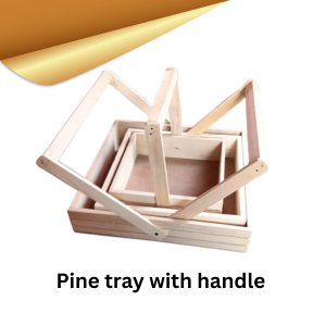 Pine Tray With Handle