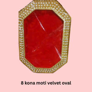 8 Kona Moti Velvet Oval Tray