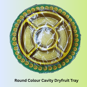 Round Colour Cavity Dryfruit Tray