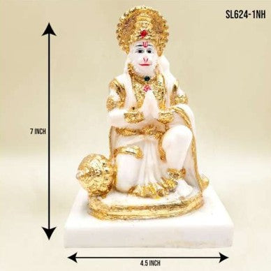 7" WHITE GOLD NAMASTE H*SL624-1NH