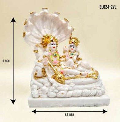 9" WHITE GOLD VISHNU LAXMI*SL624-2VL