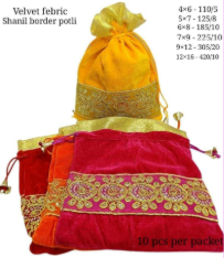 Velvet Fabric Shanil Potli