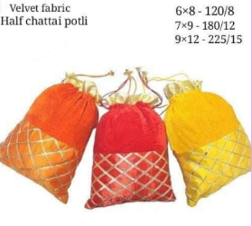 Velvet Fabric Half Chattai Potli