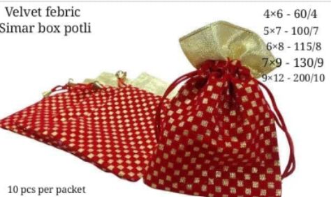 Velvet Fabric Simar Box Potli