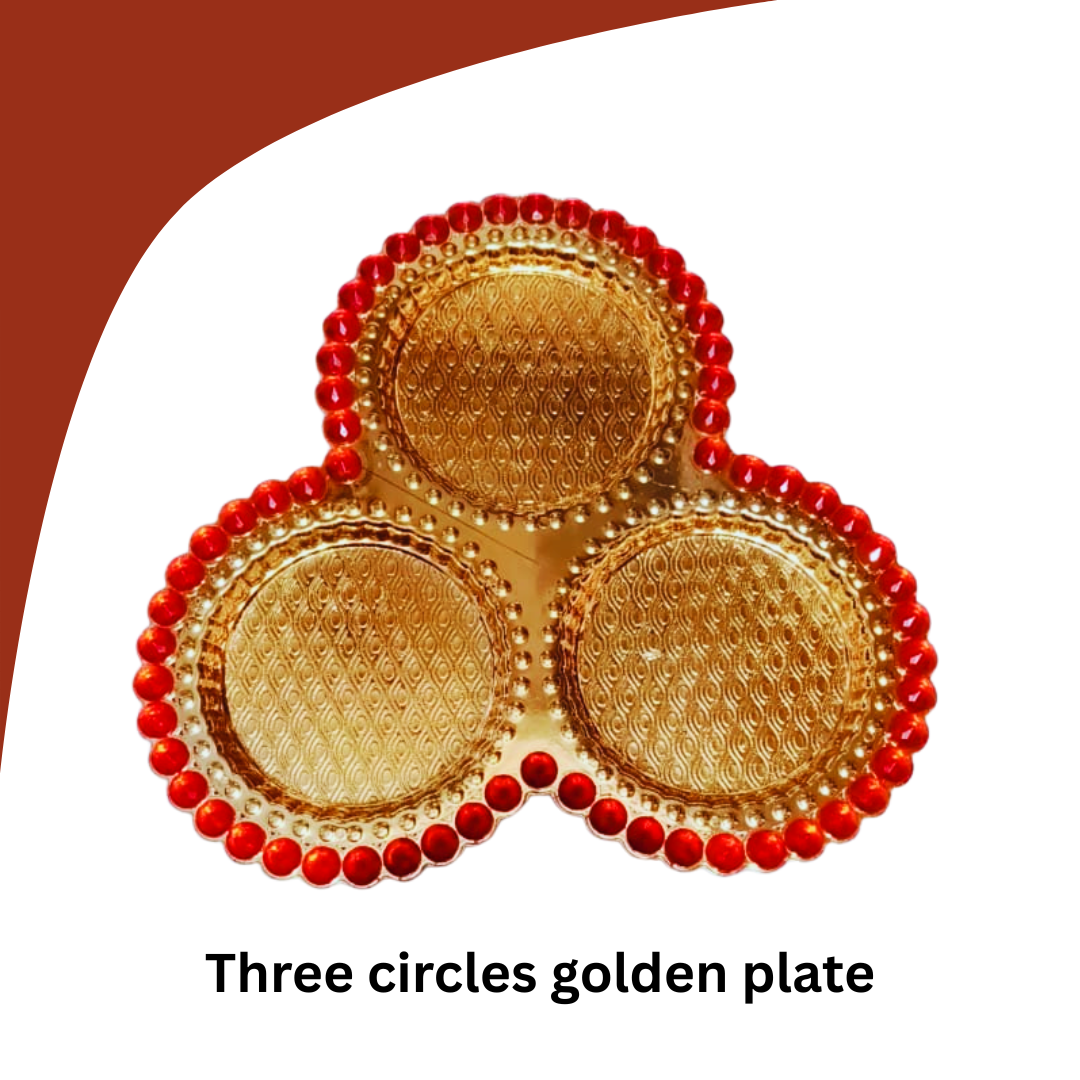 Three Circles Golden Plate