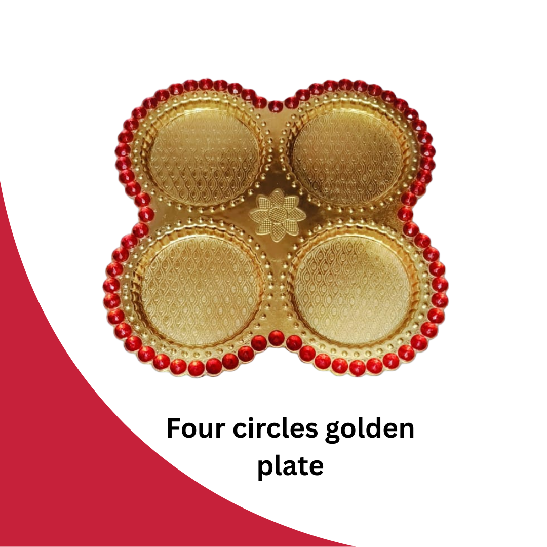 Four Circles Golden Plate