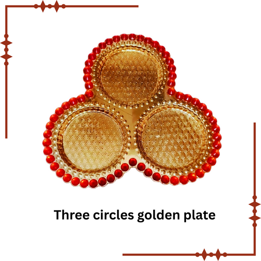 Three Circles Golden Plate