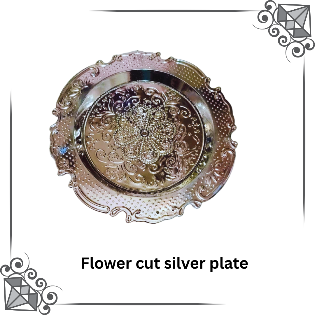 Flower Cut Silver Plate