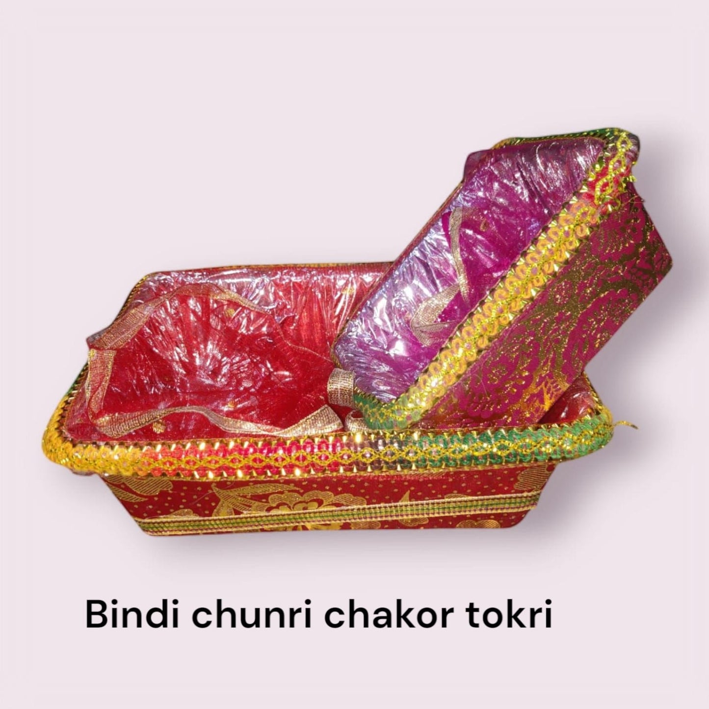 Bindi Chunri Tokri Chakor / Velvet Tiranga Tokri Chakor