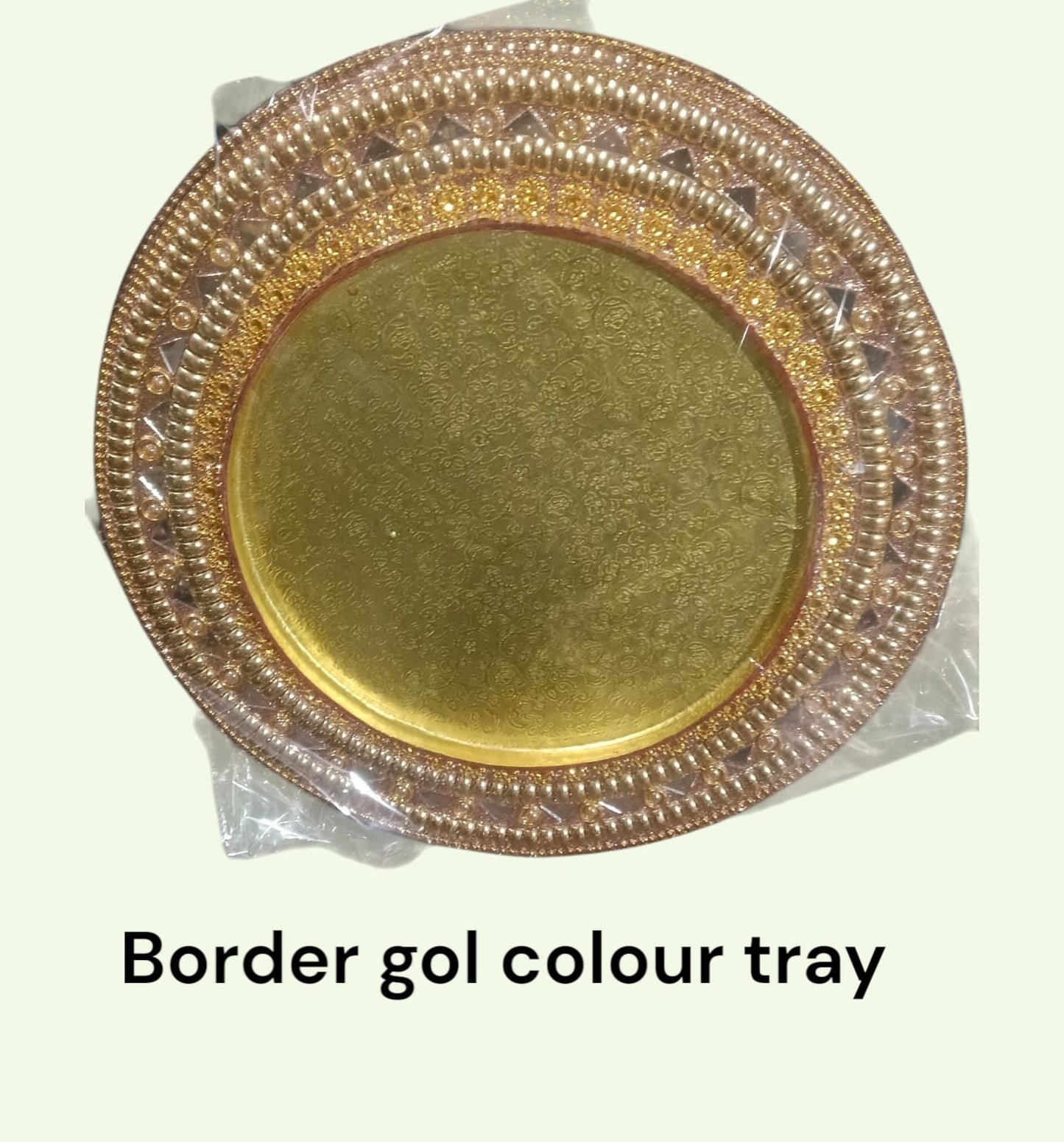 2.25 Inch Border Gol Colour Lak Tray