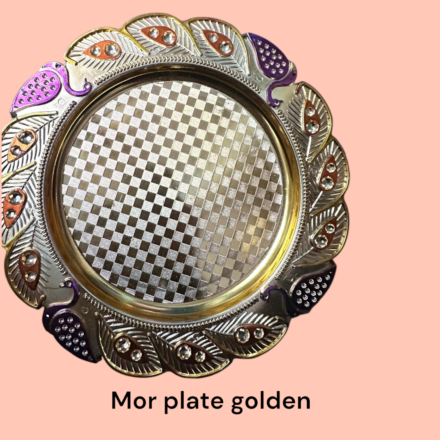 Check Mor Plate Golden
