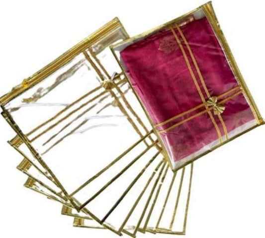 Plain Ribbon Saree Cover