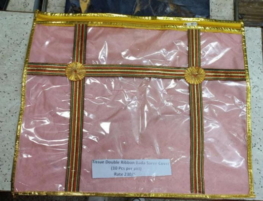 Tissue Double Ribbon Bada Saree Cover