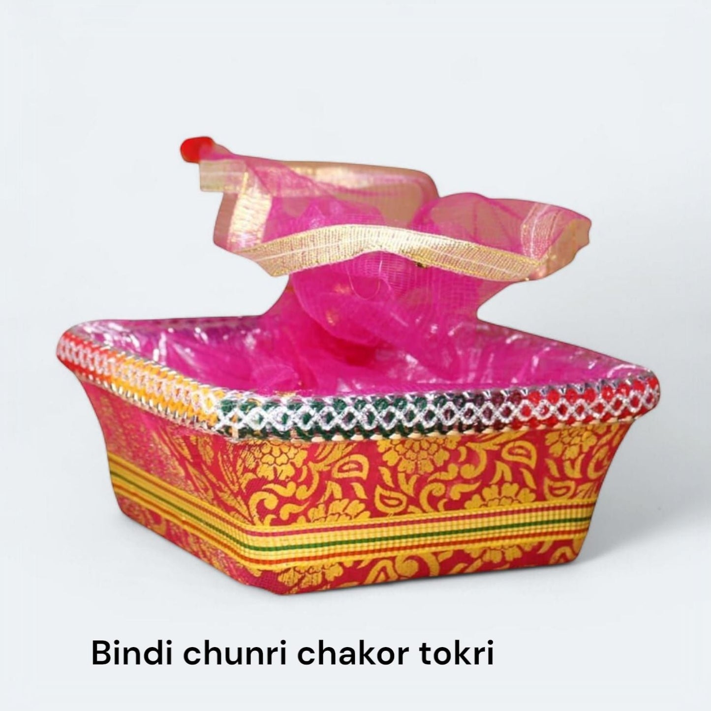 Bindi Chunri Tokri Chakor / Velvet Tiranga Tokri Chakor