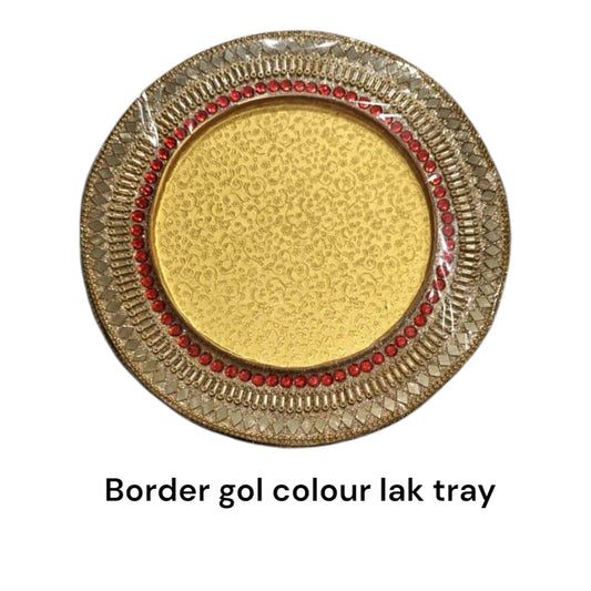 2.25 Inch Border Gol Colour Lak Tray