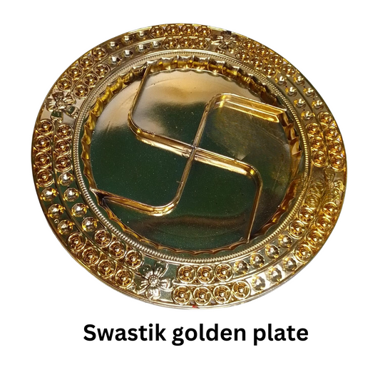 Swastik Golden Plate