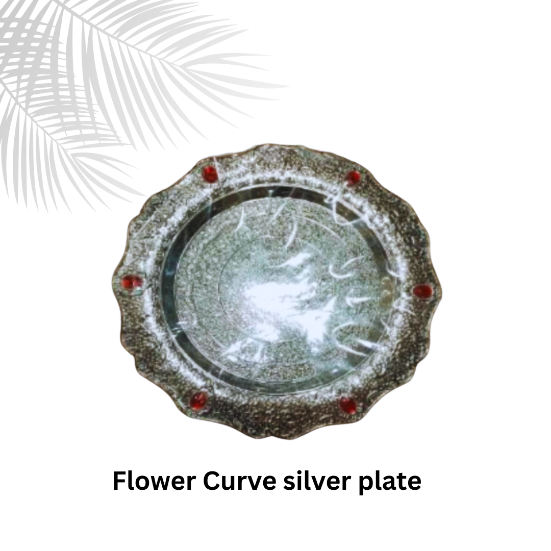 Flower Curve Silver Plate