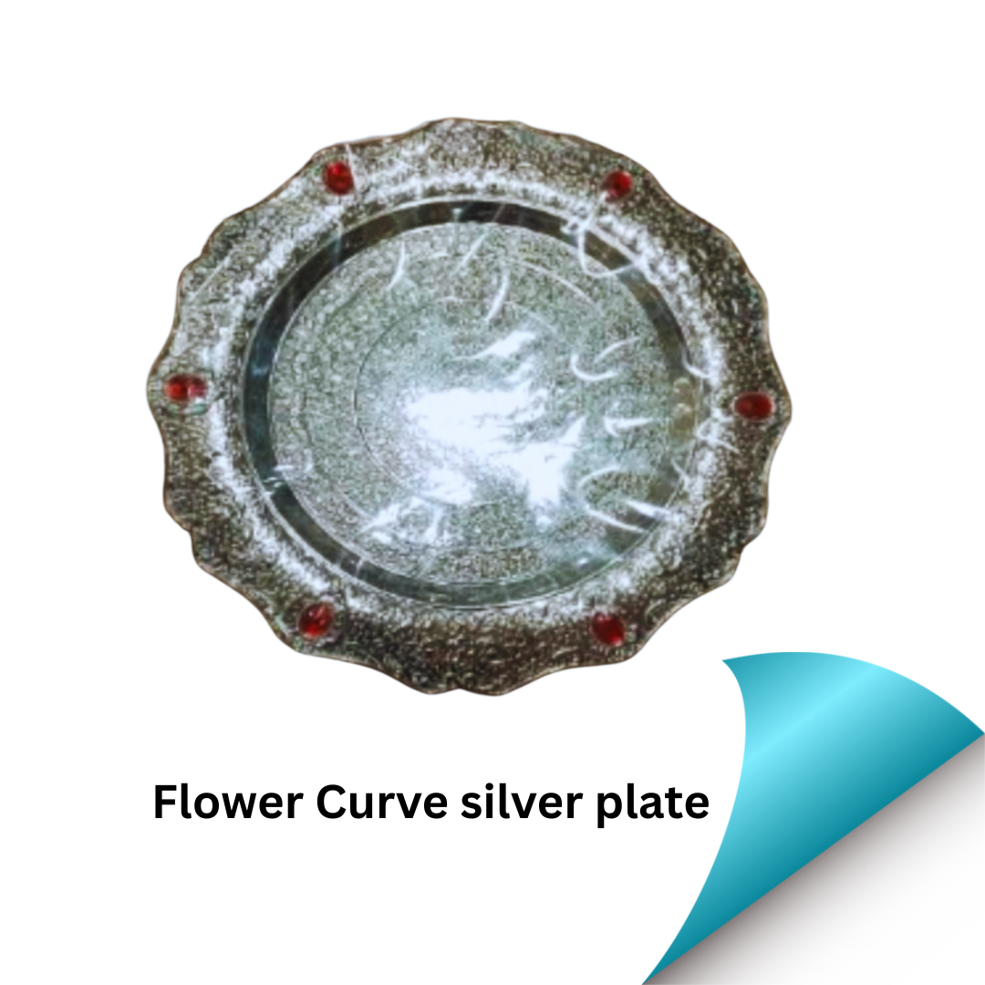 Flower Curve Silver Plate