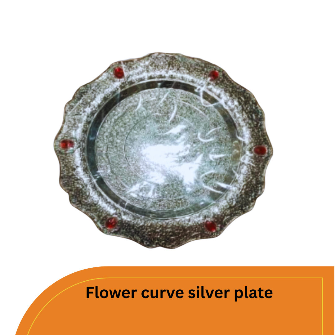 Flower Curve Silver Plate