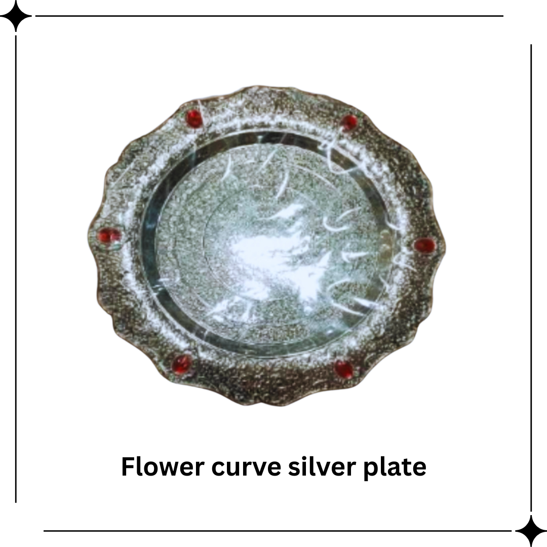 Flower Curve Silver Plate