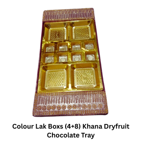 Colour Lak Boxs (4+8) Khana Dryfruit Chocolate Tray
