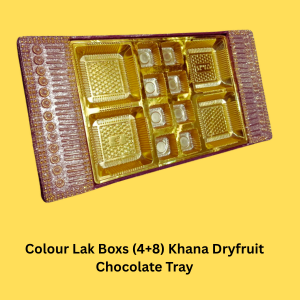 Colour Lak Boxs (4+8) Khana Dryfruit Chocolate Tray