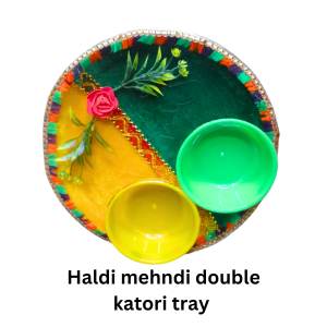 Haldi Mehndi Double Katori Tray