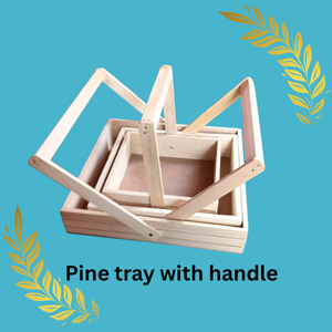 Pine Tray With Handle