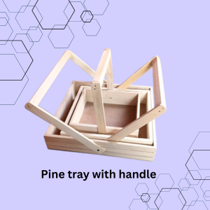 Pine Tray With Handle