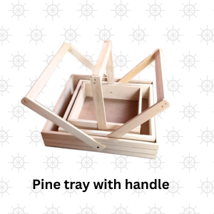 Pine Tray With Handle