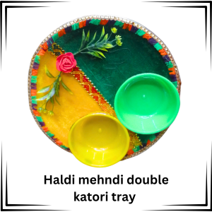 Haldi Mehndi Double Katori Tray