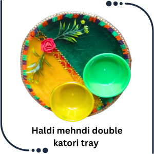 Haldi Mehndi Double Katori Tray