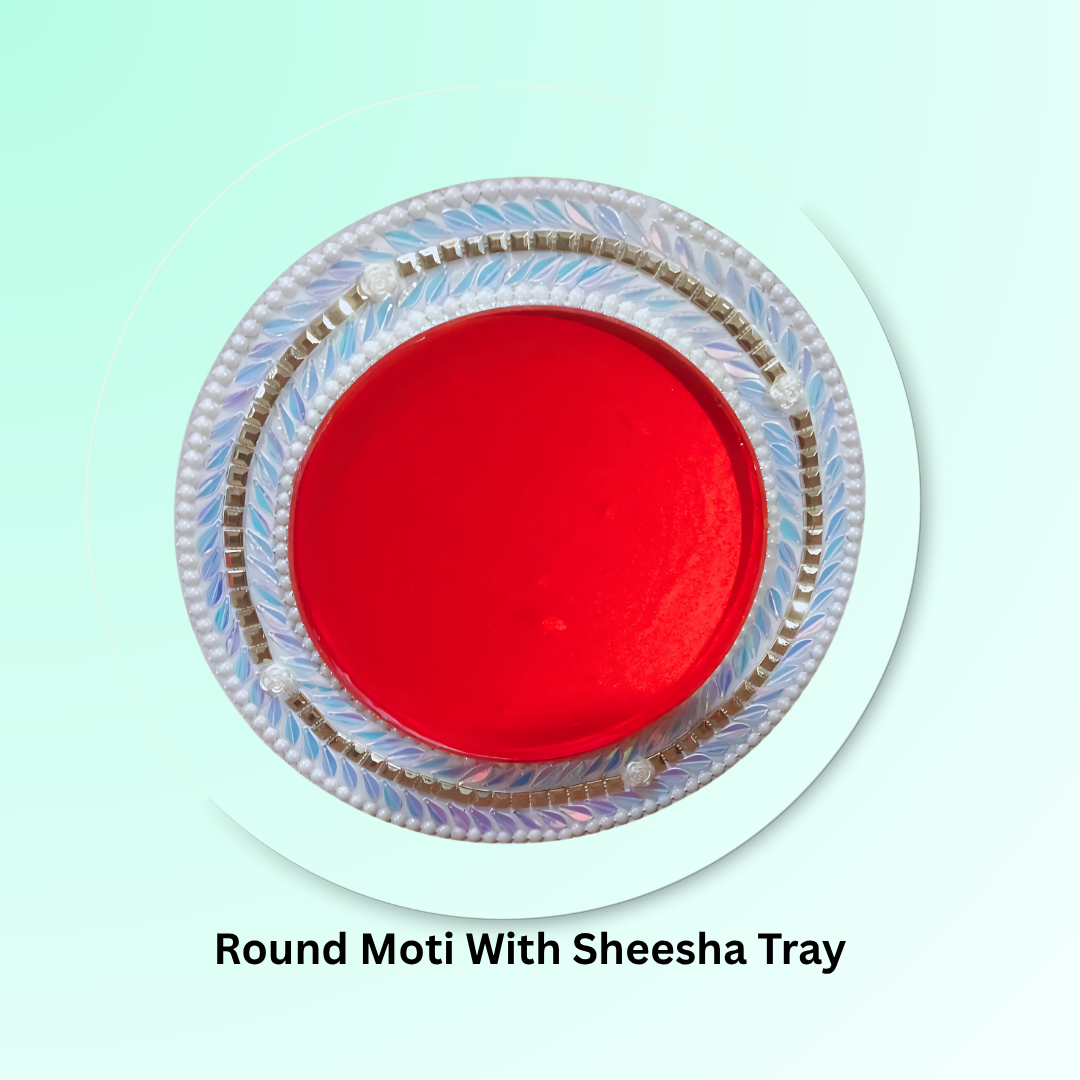 Round Moti With Sheesha Tray