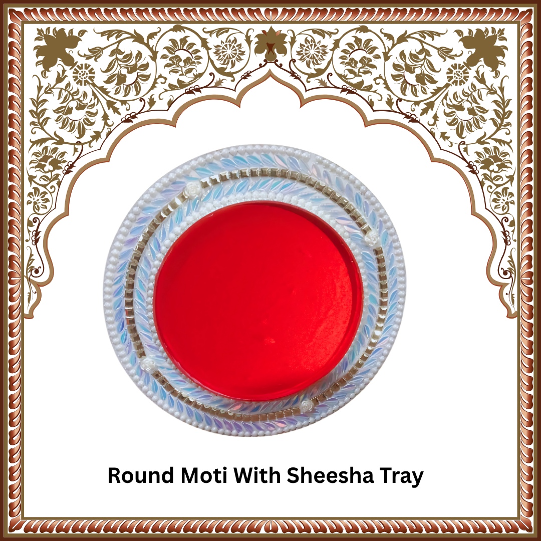 Round Moti With Sheesha Tray