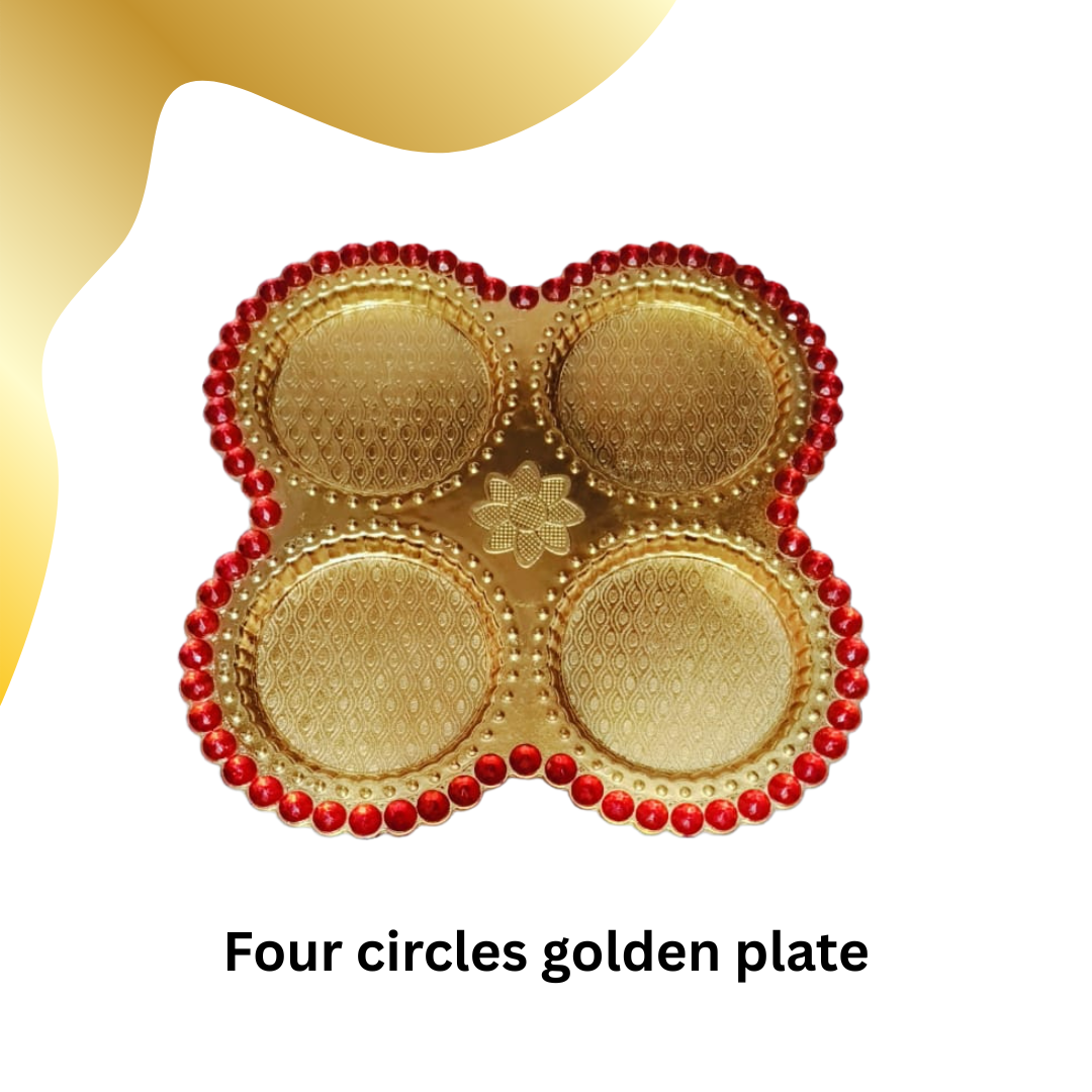 Four Circles Golden Plate