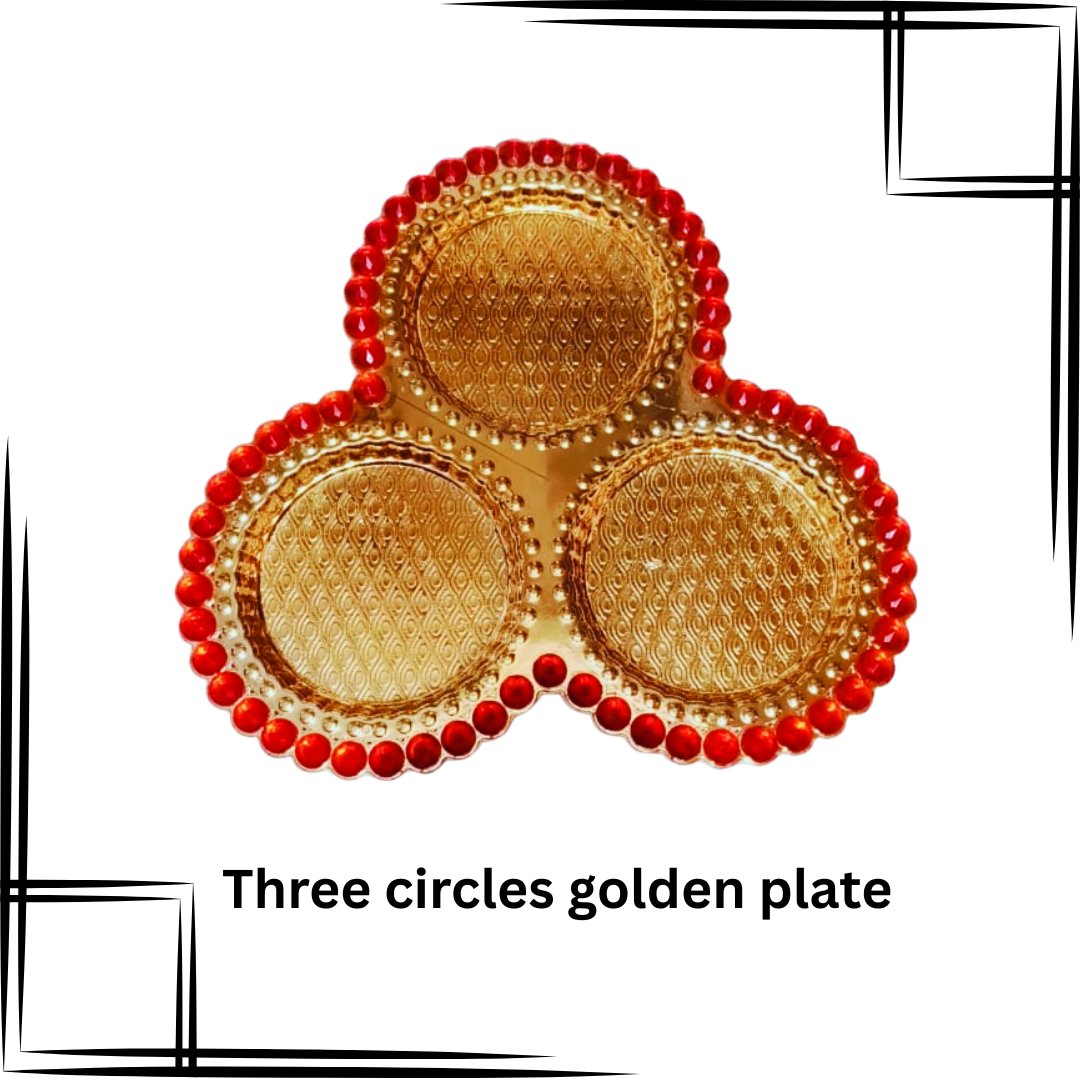 Three Circles Golden Plate