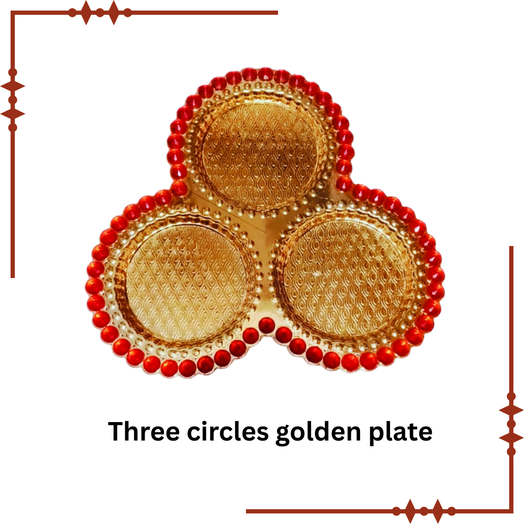 Three Circles Golden Plate