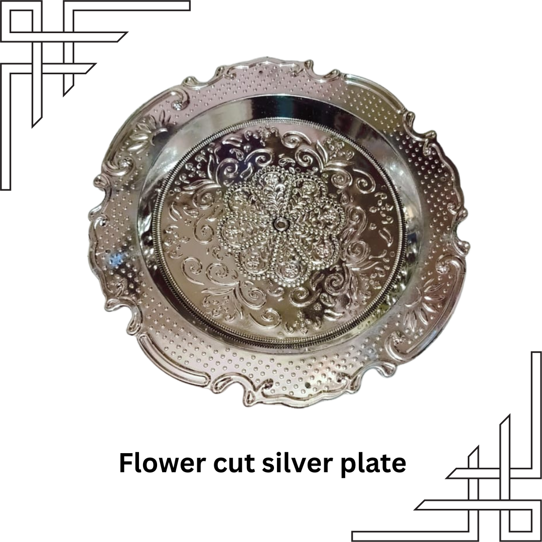 Flower Cut Silver Plate