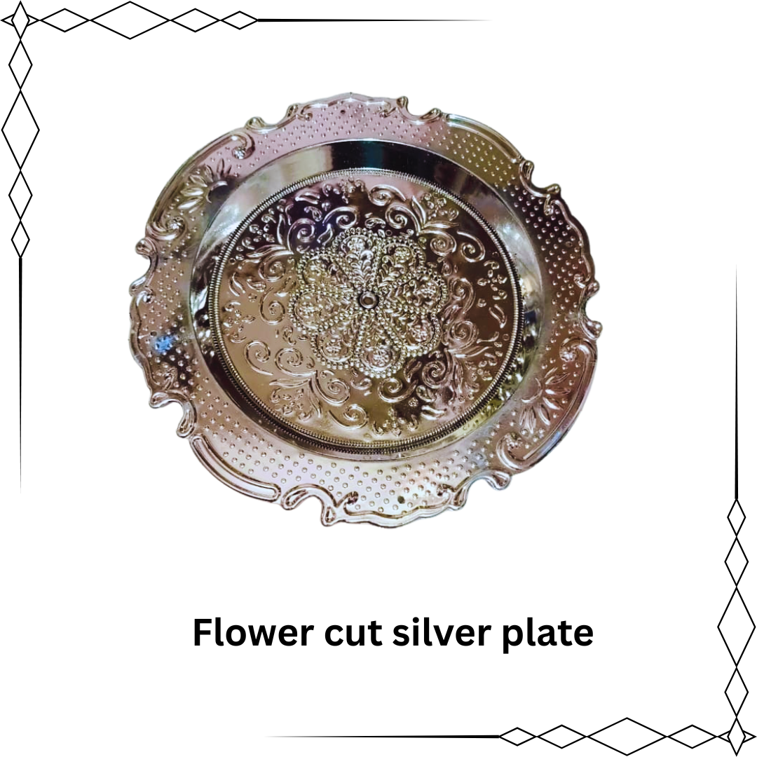 Flower Cut Silver Plate