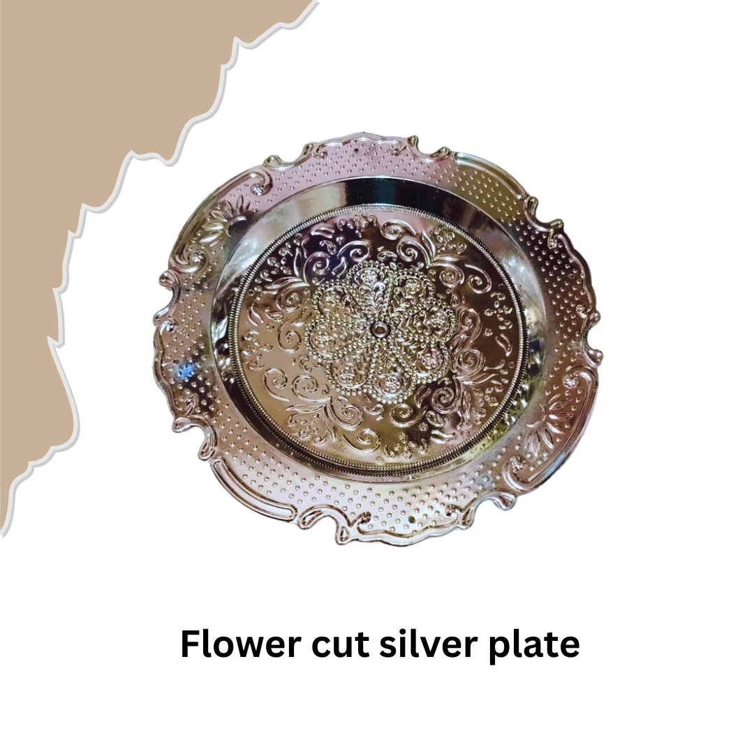 Flower Cut Silver Plate